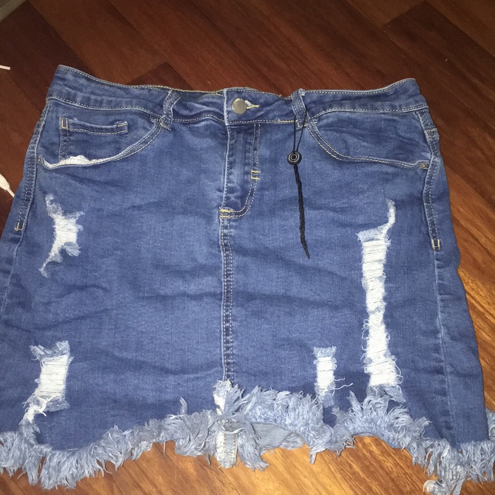 Denim jean skirt
